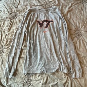 Virginia tech size small long sleeve nike shirt